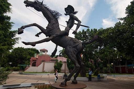 “For neither good nor evil can last for ever; and so it follows that as evil has lasted a long time, good must now be close at hand.” In pic: The statue of Don Quixote in Cuban capital of Havana.  (Photo | AFP)