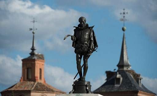 “When life itself seems lunatic, who knows where madness lies? Perhaps to be too practical is madness. To surrender dreams — this may be madness. Too much sanity may be madness — and maddest of all: to see life as it is, and not as it should be!” In pic: statue of Miguel de Cervantes Saavedra at the Cervantes square in Alcala de Henares, near Madrid. (Photo | AFP)