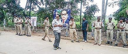 A police picket set up at Uradallapalem village in West Godavari district on Friday following a clash between Chiranjeevi fans and Dalit youths on Thursday night | Express