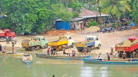 A traditional sand extracting point in Mangaluru taluk | Express