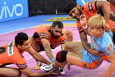 PTI PhotoThis was a hat-trick of wins for the Mumbai outfit who boosted their campaign after suffering as many defeats at home in a four match losing streak.  