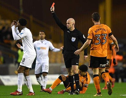 Leroy Fer was shown the red card against Wolves (File | AFP)