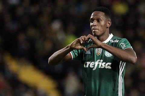 Palmeiras centre-back Yerry Mina joins Barcelona