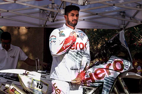 C S Santosh finished the sixth stage at 38th position and overall he stands at 51st place at the end of the Dakar Rally. (Photo | CS Santosh.com)