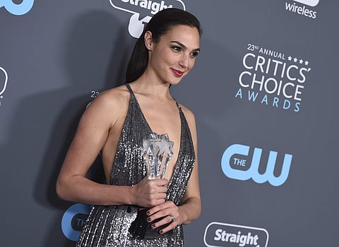 Gal Gadot, winner of the #SEEHER award, poses in the press room at the 23rd annual Critics' Choice Awards. (Photo | AP)