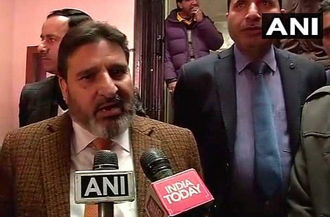 Jammu and Kashmir Education Minister Altaf Bukhari. | Image Courtesy: @ANI