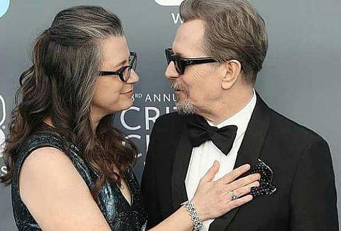 Gary Oldman and wife Gisele Schmidt. (Facebook Photo | Gary Oldman)