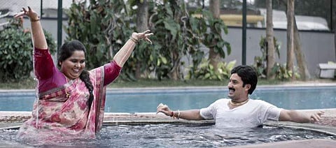 Sumukhi Suresh and Danish Sait in a screengrab from 'Humble Politician Nograj's trailer.