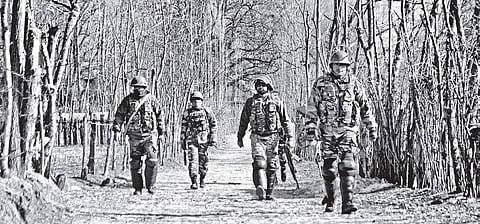 File photo of Army personnel at Kokarnag in Anantnag district of south Kashmir  | PTI