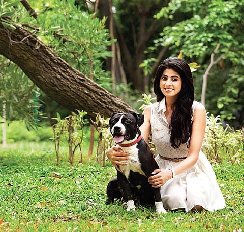 Yamika Damani with her pet