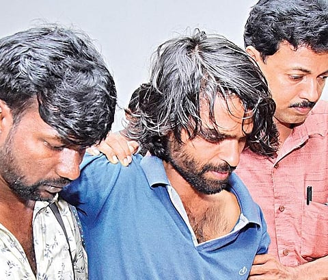 Sreejith coming out after meeting Chief Minister Pinarayi Vijayan at the Secretariat in Thiruvananthapuram on Monday | B P Deepu