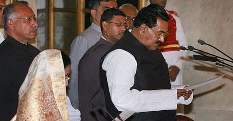 President Pratibha Patil administers the oath of office and secrecy to Raghunath Jha during a ceremony for the reshuffle of Cabinet at Rashtrapati Bhavan in New Delhi | PTI File Photo