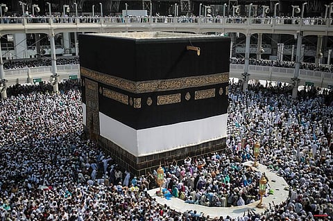 Muslim pilgrims circle the Kaaba, the cubic building at the Grand Mosque in the Muslim holy city of Mecca. (File | AP)