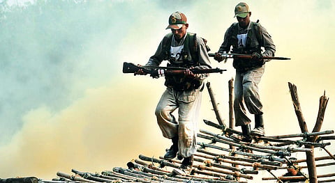 Recruits undergo a gruelling training routine at the MEG & Centre  | NAGESH POLALI