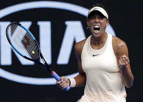 United States' Madison Keys celebrates after defeating Romania's Ana Bogdan during their third round match| Photo: AP