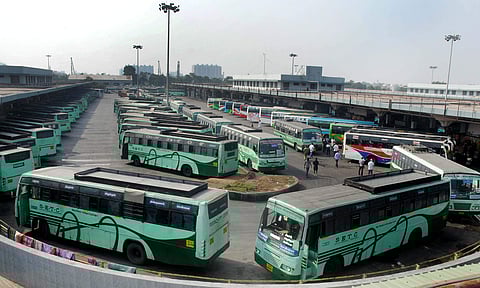 This created an uproar and at various bus terminals, the passengers who staged protests, which has ended as of now. (Express file Photo)