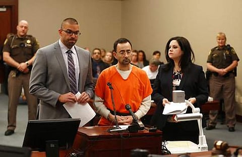Larry Nassar appears in court for a plea hearing | AP