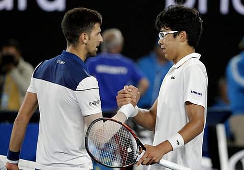 Wounded 12-time Grand Slam winner Novak Djokovic was sent tumbling out of the Australian Open by Korean giant-killer Chung Hyeon. | AFP