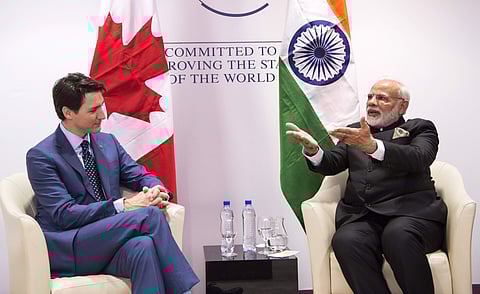 Canadian Prime Minister Justin Trudeau meets with Indian Prime Minister Narendra Modi | AP