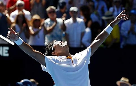 Unseeded Chung Hyeon became the first South Korean to reach a semi-final at a Grand Slam. | Photo: AP