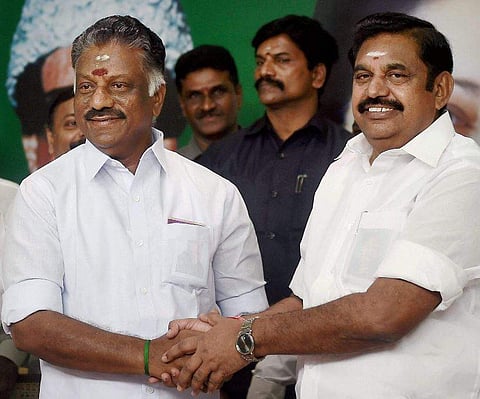 In separate statements signed by both Palaniswami and Panneerselvam, the two leaders said action was being taken against 23 functionaries. (FIle | EPS)