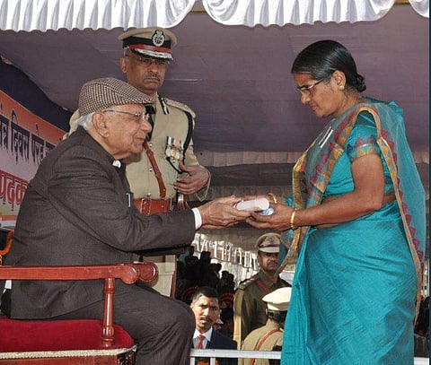 Chhattisgarh Governor Balramji Das Tandon during the Republic Day celebrations (Twitter/Balramji Dass Tandon)