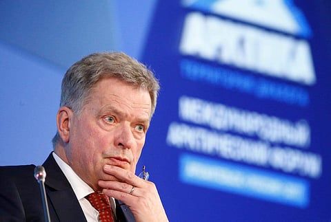 A Thursday, March 30, 2017 file photo of Finnish President Sauli Niinisto attending a session of the International Arctic Forum in Arkhangelsk, Russia. (Photo | Associated Press)