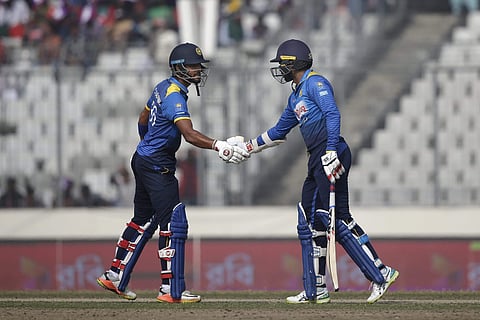 Upul Tharanga top-scored with 56 off 99 balls while skipper Dinesh Chandimal added 45.  | PTI