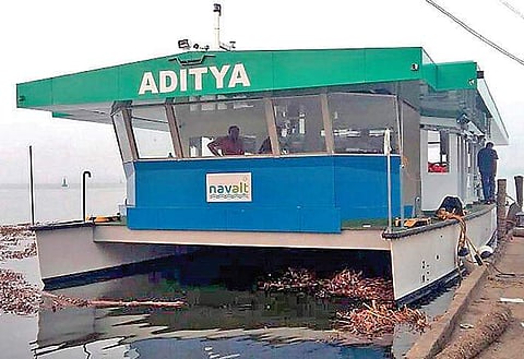 Aditya, the first solar-powered passenger ferry boat in South Asia, in service on the Thavanakadavu-Vaikom sector | Express