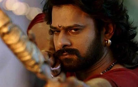 Prabhas in a still from Baahubali.