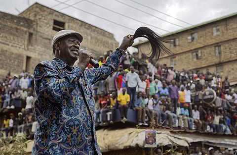 Kenya's opposition leader Raila Odinga, sworn in as 'the people's president' in a mock ceremony which came after months of political uncertainty. Kenya's Supreme Court nullified the August election after Odinga claimed that hackers infiltrated the elector