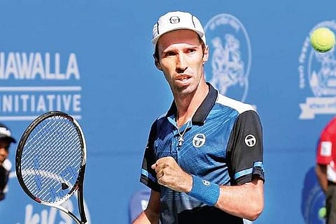 Mikhail Kukushkin has reached the quarterfinals of the Tata Open Maharashtra