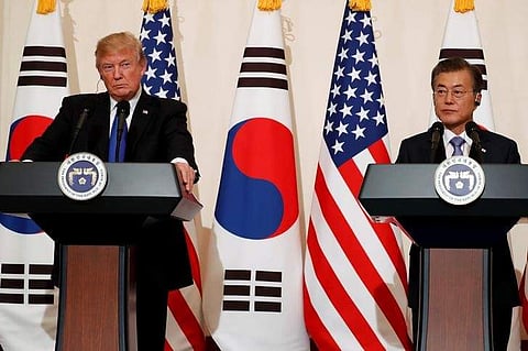 US President Donald Trump and South Korea's President Moon Jae-in (File | Reuters)