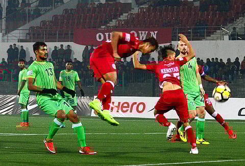 Chennai City will take on Neroca FC seeking to improve on their showing in the first leg. (File | PTI)