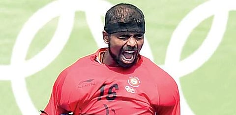 Indian goalkeeper Sreejesh