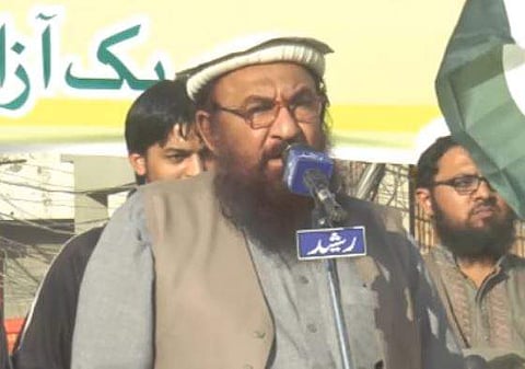 Hafiz Abdur Rehman Makki, brother-in-law of Hafiz Saeed. (YouTube screengrab)