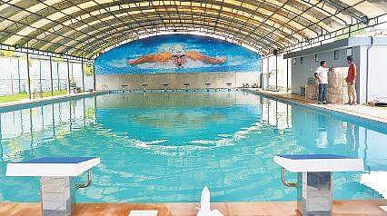 The newly built swimming pool at Chandrasekharan Nair Stadium complex  Vincent Pulickal