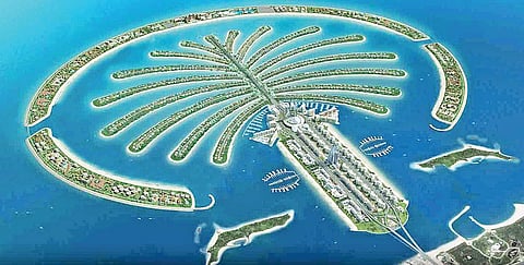 Image for representation only.  (Palm Islands on the coast of Dubai, United Arab Emirates.)