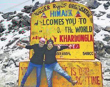 Across the country, in a scooter