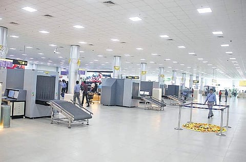 The new interim International Departures Terminal that was inaugurated at Rajiv Gandhi International Airport