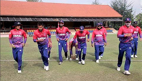 Nepal cricket team (Twitter @Nepal Mountain News)