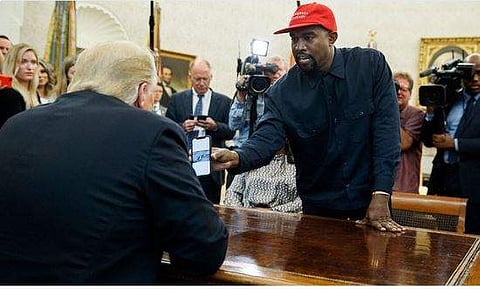 Kanye West with Donald Trump at the White House. (Photo: Twitter)