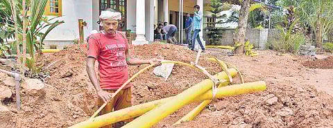 A file picture of a road being dug up for the piped natural gas project in Coimbatore