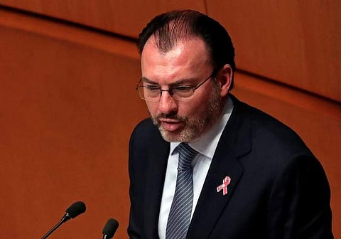 Mexico's Foreign Minister Luis Videgaray gives a speech to senators during a plenary session of Mexico's Senate in Mexico City, Mexico October 9, 2018. (Photo: Reuters)