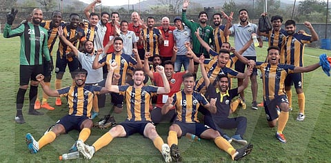 Real Kashmir FC players and staff (File Photo | Twitter / Real Kashmir FC)