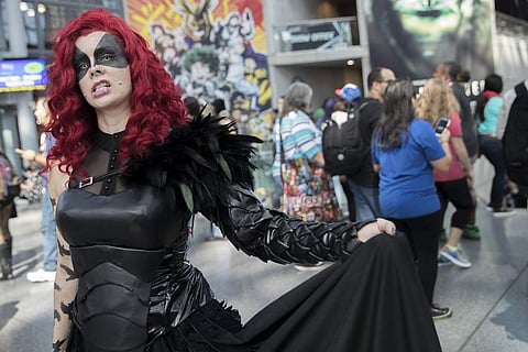 The Morrigan from 'The Wicked   The Divine' poses for a photo during Comic Con. (Photo | AP)