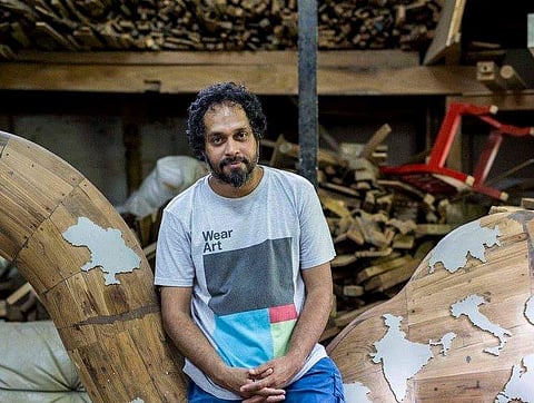 Kochi-Muziris Biennale co-founder Too movement claimed perhaps the biggest personality from the art world with Riyas Komu (Photo | Facebook/Architectural Digest India)