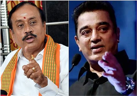 Tamil Nadu BJP leader H Raja and actor Kamal Haasan (File | Agencies)
