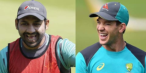 Rival captains Sarfraz Ahmed and Tim Paine. ( File Photo)