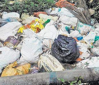 Garbage including waste from slaughterhouses are being dumped at the Kamaleswaram ward in the city which is adding to the issue.